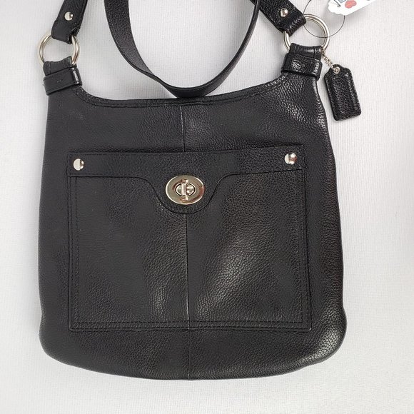 Coach Black Leather Crossbody Purse